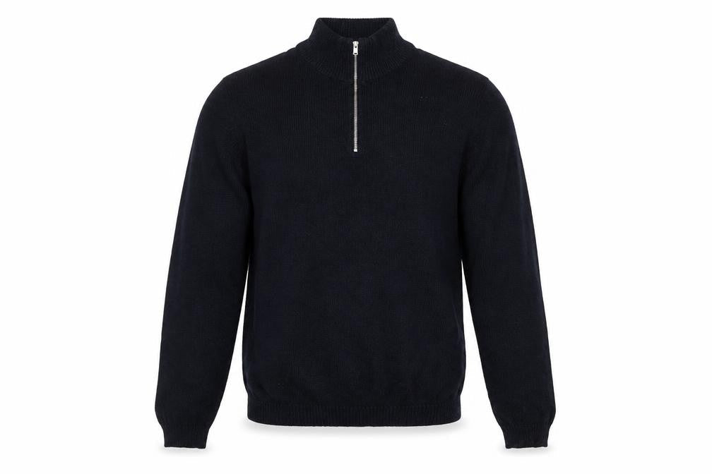 ASOS DESIGN Men's Black M Full Zip Cotton Jumper
