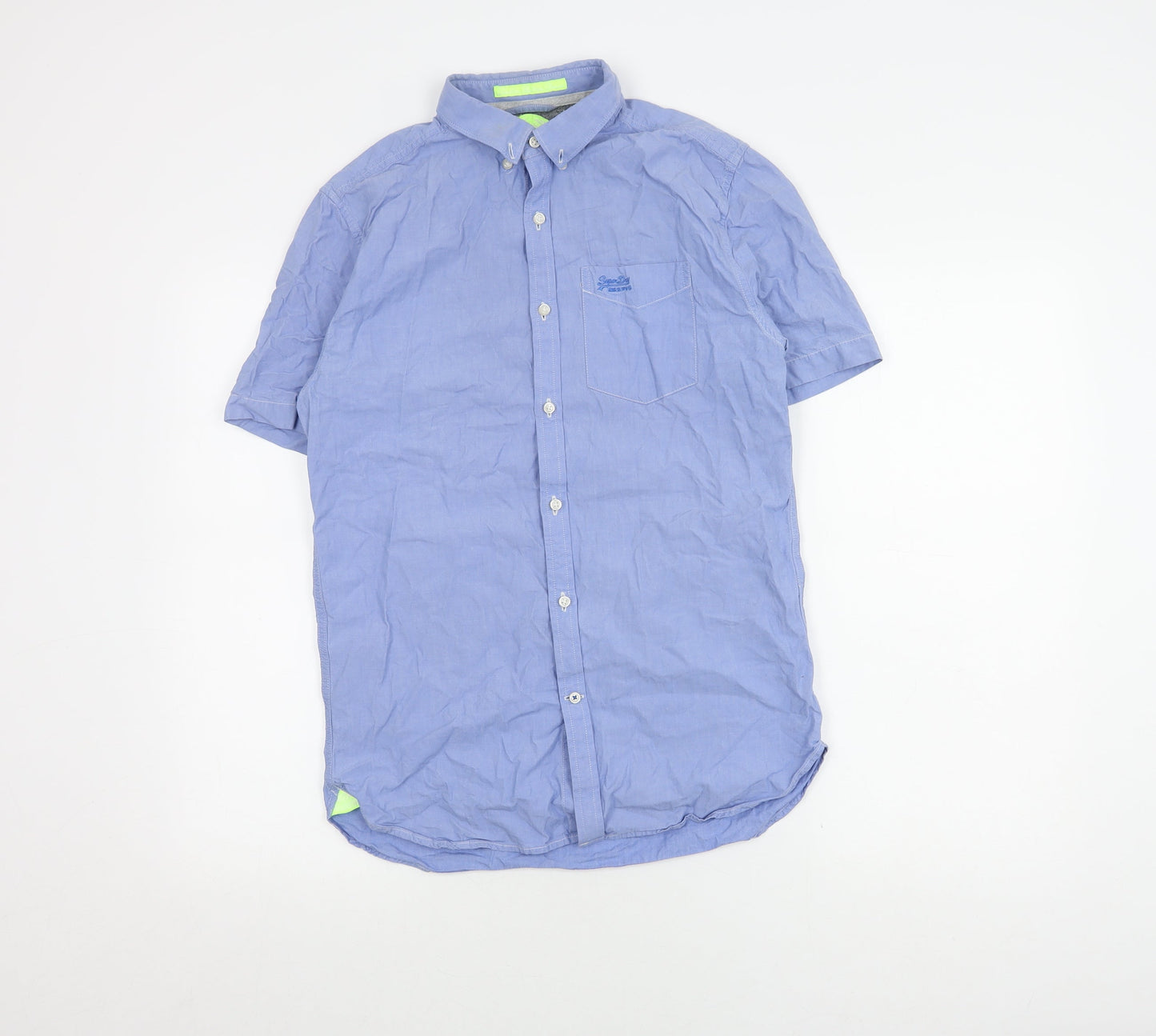Superdry Men's Blue Button-Up Shirt M