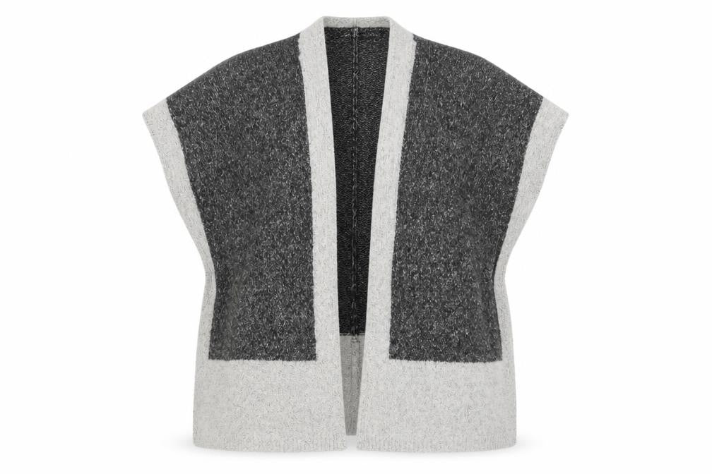 Roman Women's Grey Cape Jumper Sleeveless Knit S