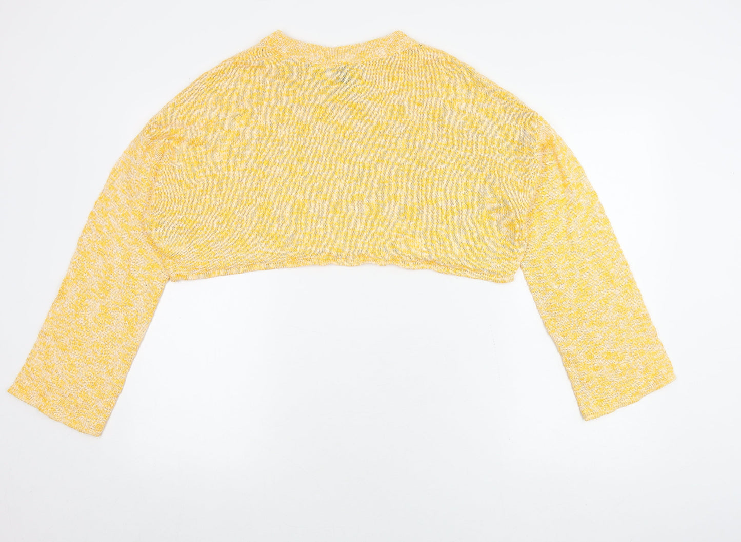 H&M Women's Yellow Knit Shrug Jumper Size M