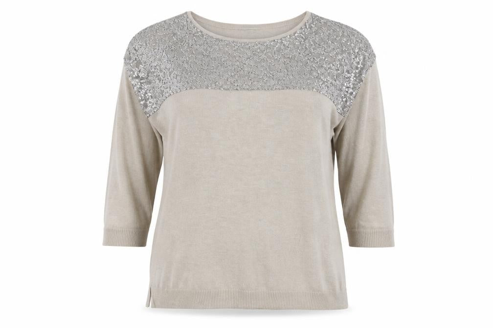 Marks & Spencer Women's Gold Sequin Pullover Size 14