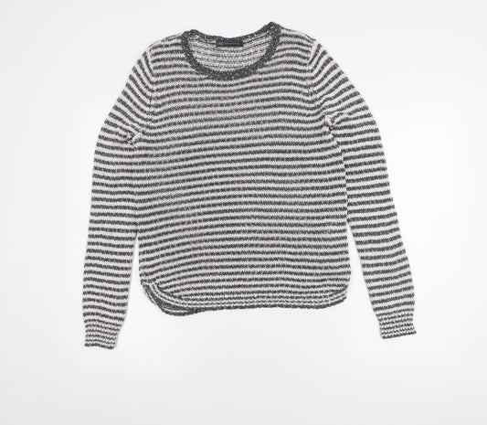 Marks and Spencer Women's Pink Striped Jumper, Size 14