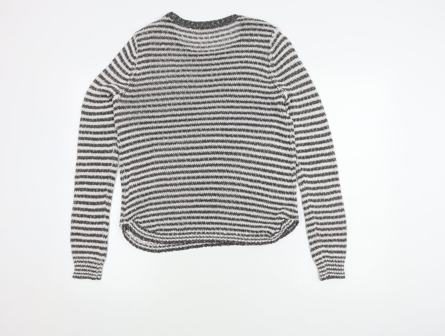 Marks and Spencer Women's Pink Striped Jumper, Size 14