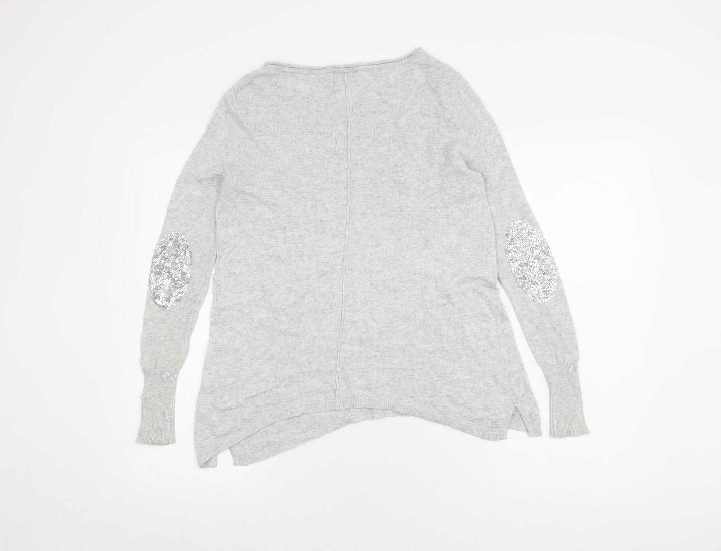 Mint Velvet Women’s Grey Jumper with Sequin Accents