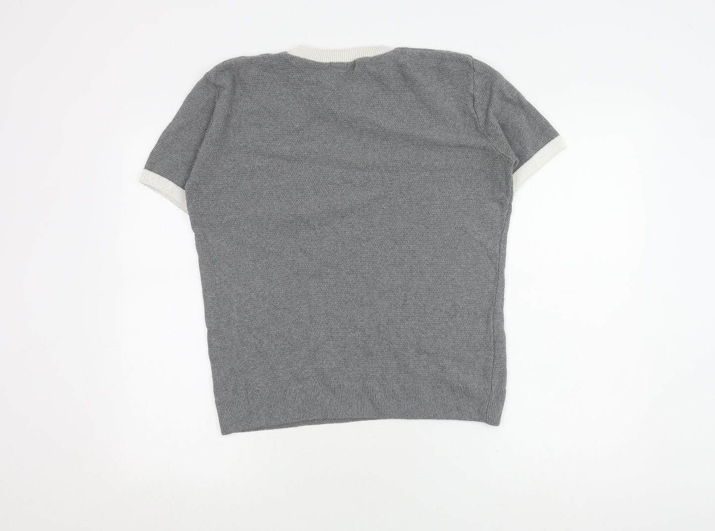 BoohooMAN Grey Crew Neck T-Shirt, Men's M