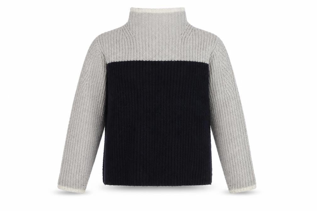 Marks & Spencer Women's Blue High Neck Pullover Jumper S