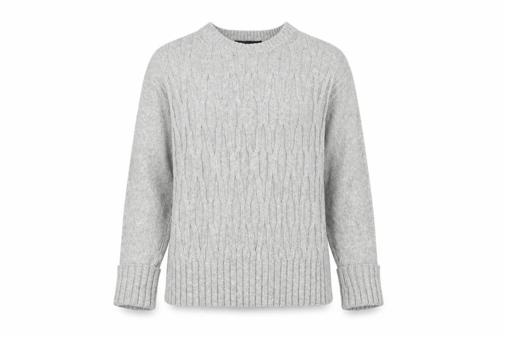 Marks & Spencer Women’s Grey Cable-Knit Jumper, S