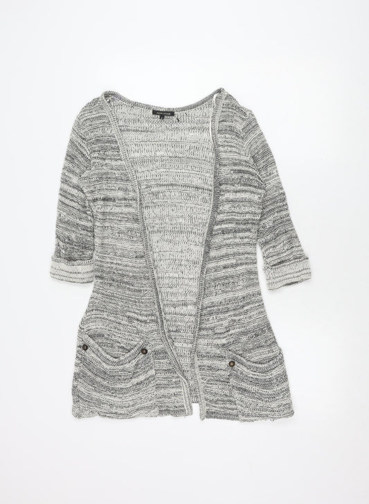 River Island Women's Grey Cardigan, Size 8, 3/4 Sleeve
