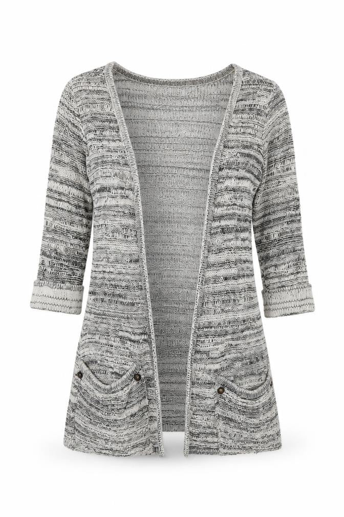 River Island Women's Grey Cardigan, Size 8, 3/4 Sleeve