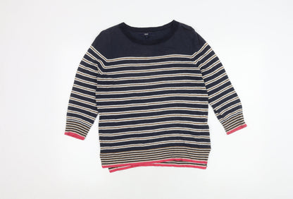 Next Women's Multicoloured Striped Pullover Jumper