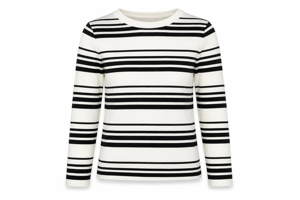 Zara Women's Black White Striped Pullover Jumper, UK 10