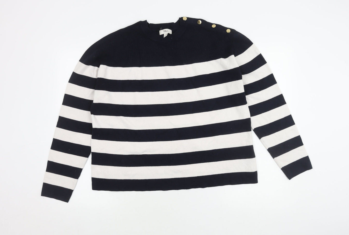 Marks and Spencer Women's Multicoloured Striped Jumper