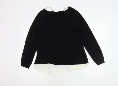 Charter Club Women's Black Jewel Pullover Jumper L