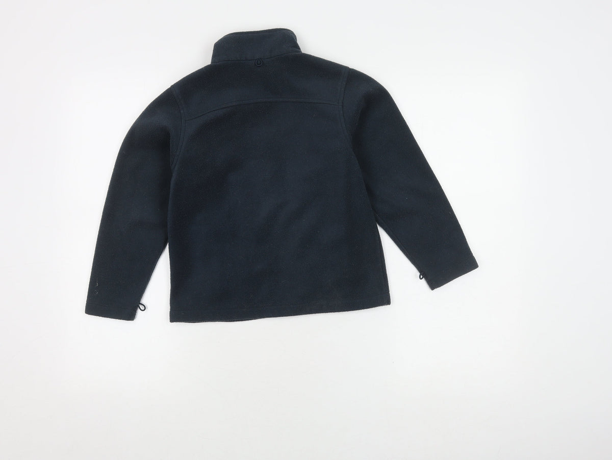 Back view of Trespass boys’ black fleece jacket 6 years - casual all seasons