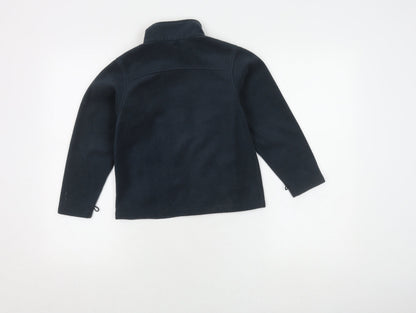 Back view of Trespass boys’ black fleece jacket 6 years - casual all seasons