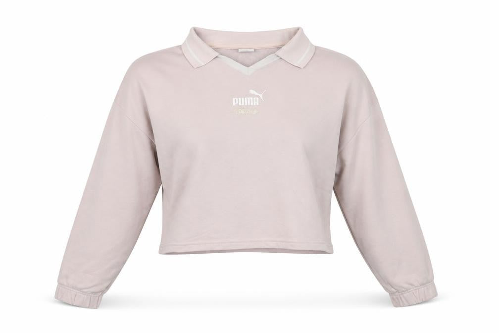 Puma Beige Women's Pullover Sweatshirt, Size S