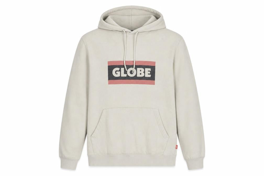 Globe Men's Beige Pullover Hoodie XS Logo Skateboarding