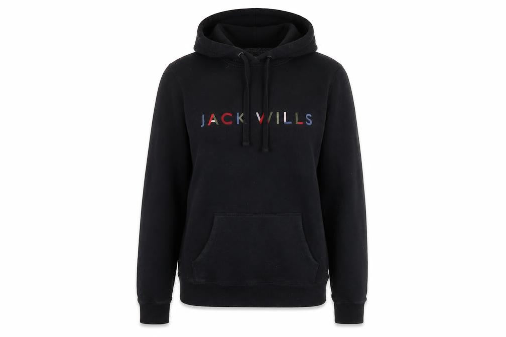 Jack Wills Women's Black Pullover Hoodie Size 6