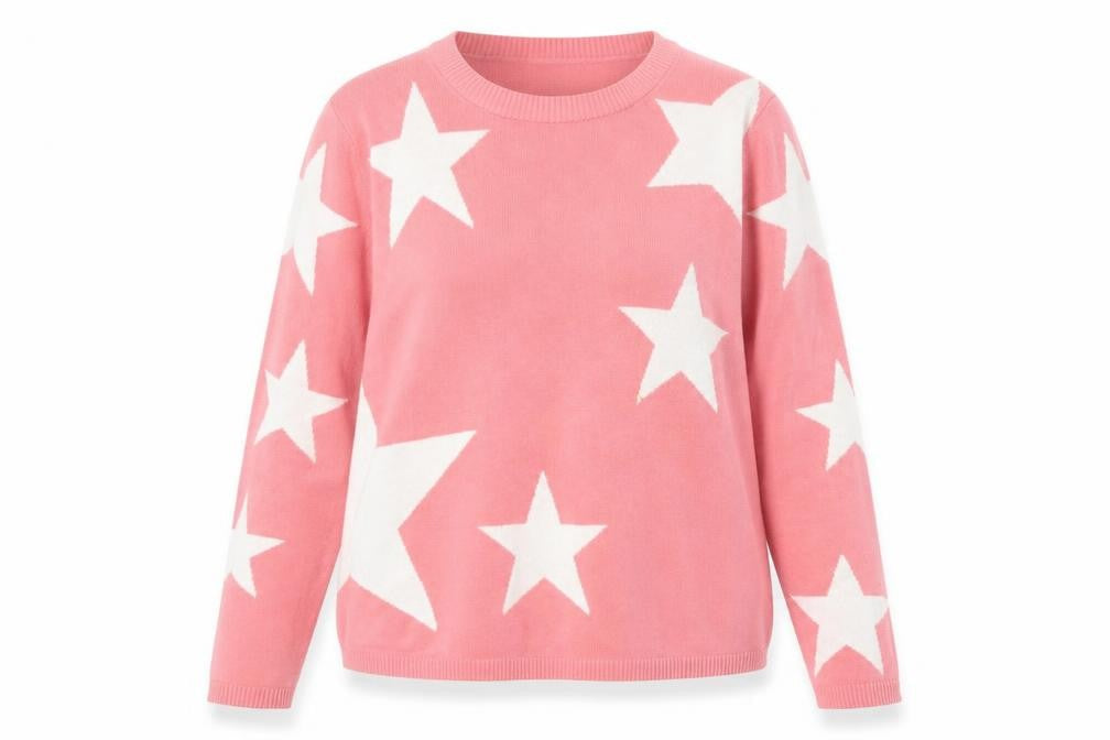 Marks & Spencer Women's Pink Star Jumper Size 14