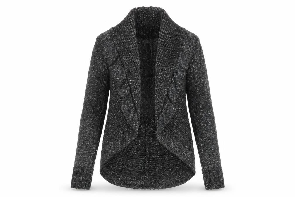 Laura Ashley Women’s Grey Cardigan, Size 8, Knit Style