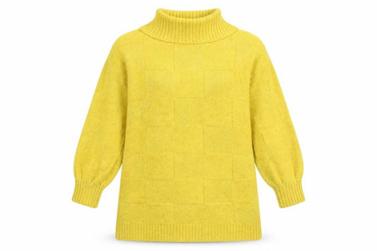 River Island Women’s Yellow Cowl Neck Knit Dress L