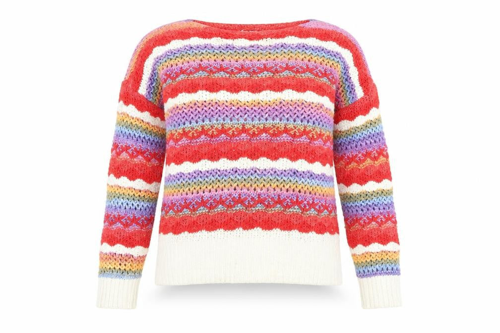 Next Women's Multicoloured Striped Knit Jumper, Small