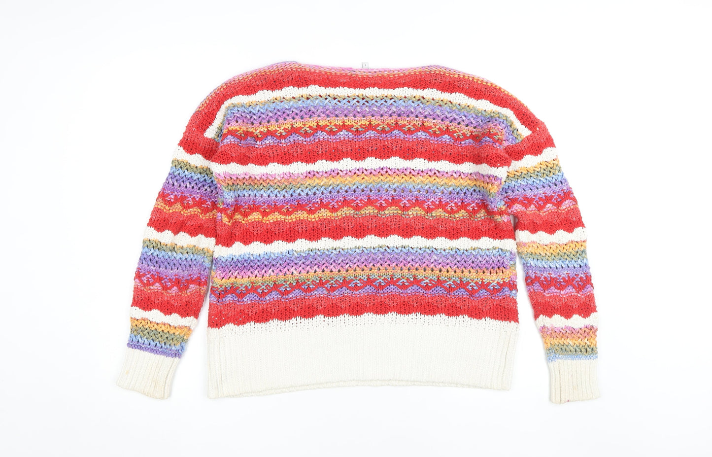 Next Women's Multicoloured Striped Knit Jumper, Small