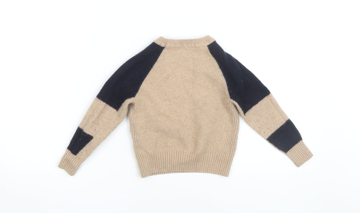 Reiss Boys Beige Crew Neck Jumper 7-8 Years