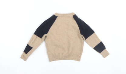 Reiss Boys Beige Crew Neck Jumper 7-8 Years