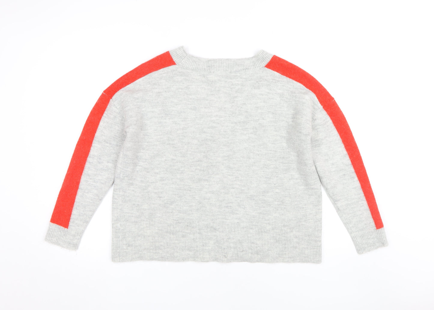 ASOS Women's Grey V-Neck Pullover Jumper Size 10