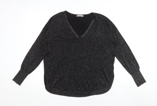 Oasis Women's Black V-Neck Pullover Jumper - Size L