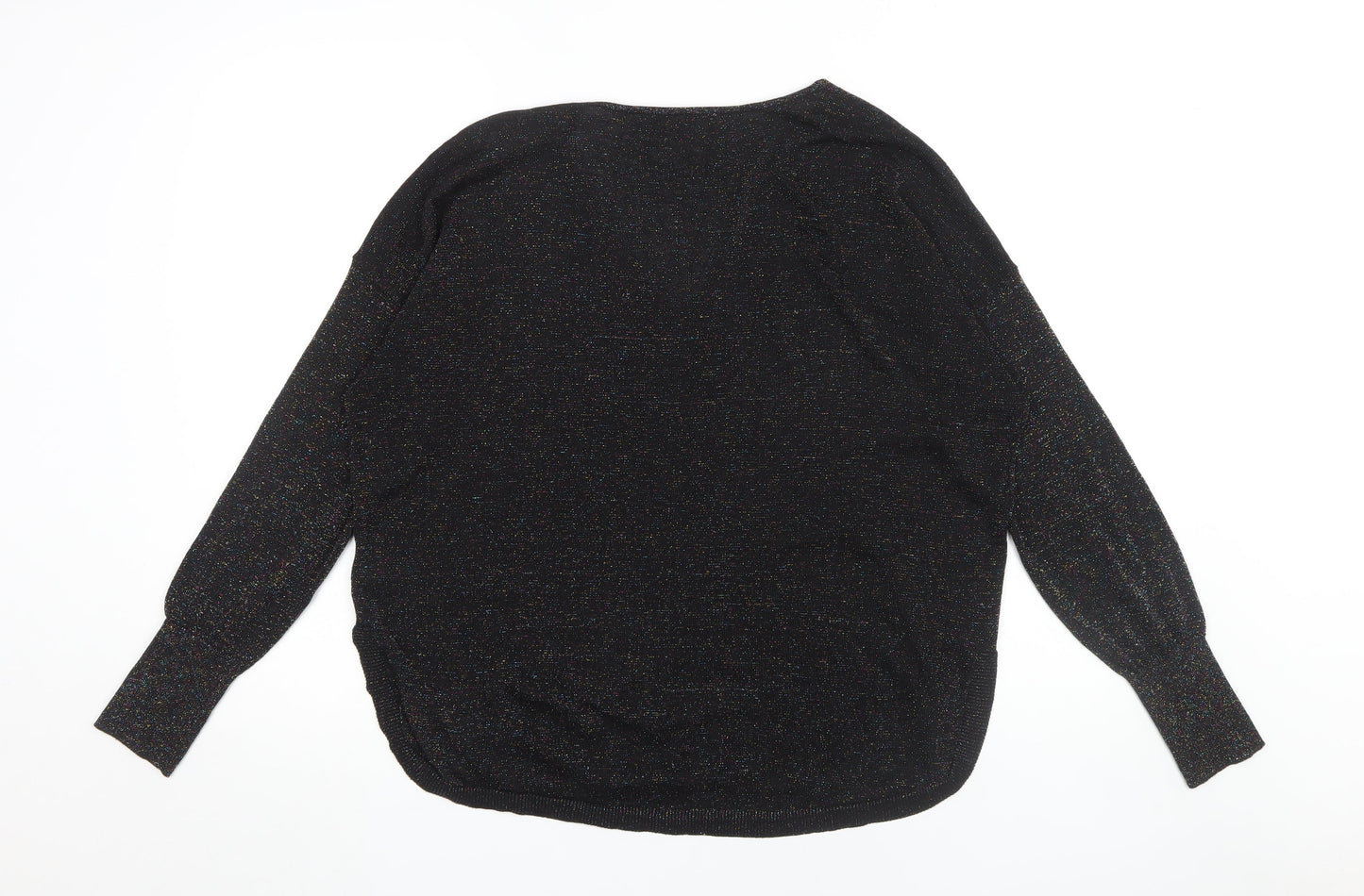 Oasis Women's Black V-Neck Pullover Jumper - Size L