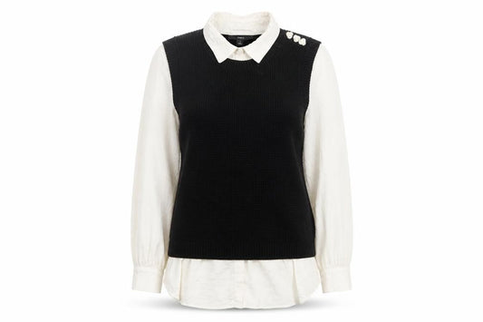 Next Women's Black Sleeveless Vest Jumper Size L