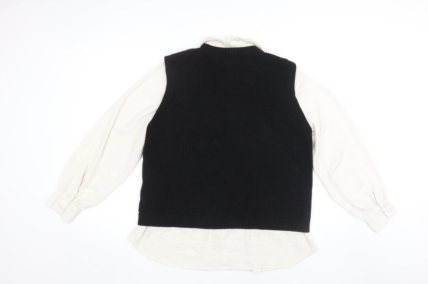 Next Women's Black Sleeveless Vest Jumper Size L