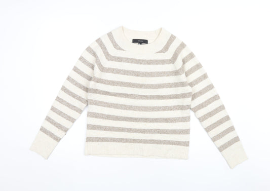 Vero Moda Women's Beige Striped Pullover Jumper XS