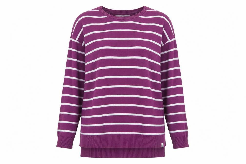 TOG24 Women's Purple Striped Pullover Jumper Size 16