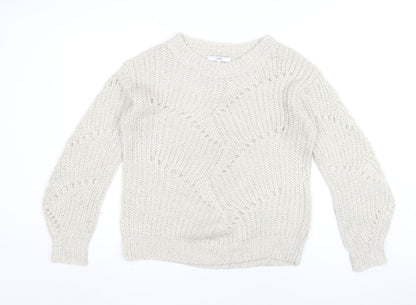 Next Women's Beige Knit Pullover Jumper Size 12