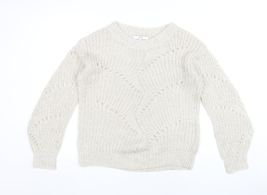 Next Women's Beige Knit Pullover Jumper Size 12