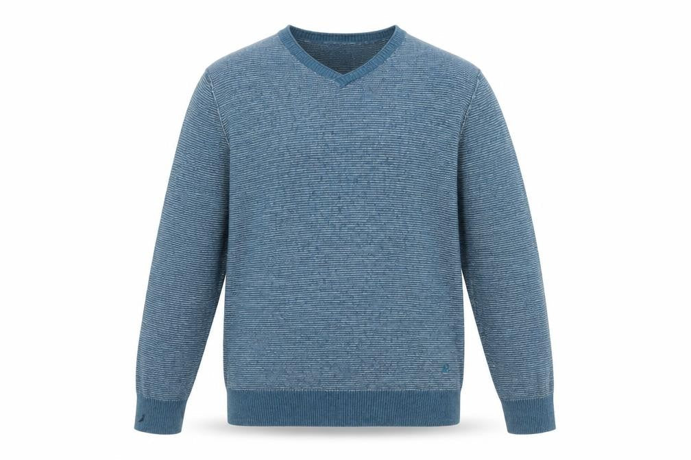 Mantaray Men's Blue Cotton Pullover Jumper M