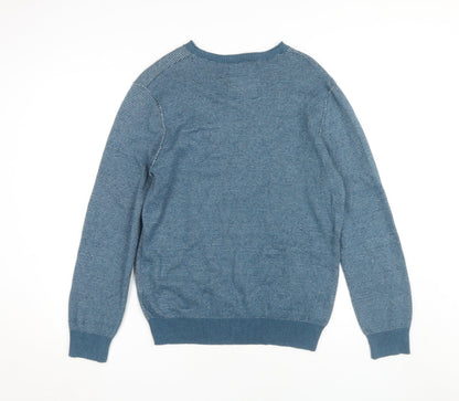 Back view of Mantaray Men's Blue Cotton jumper M
