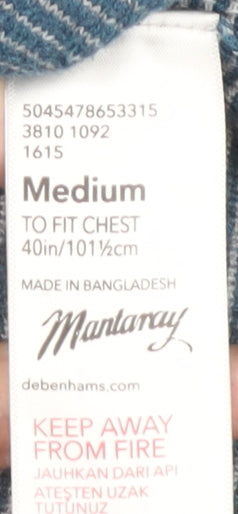 Close-up detail of Mantaray Men's Blue Cotton jumper M