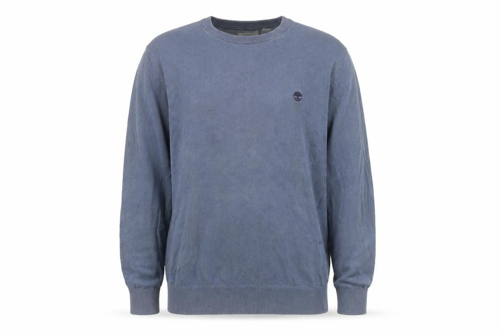 Timberland Men's Blue Pullover Jumper, Size L, Cotton