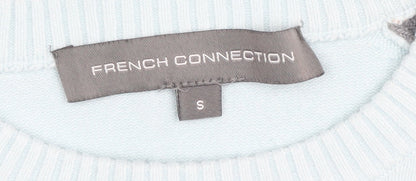 Close-up detail of French Connection Men’s Blue Grey jumper S