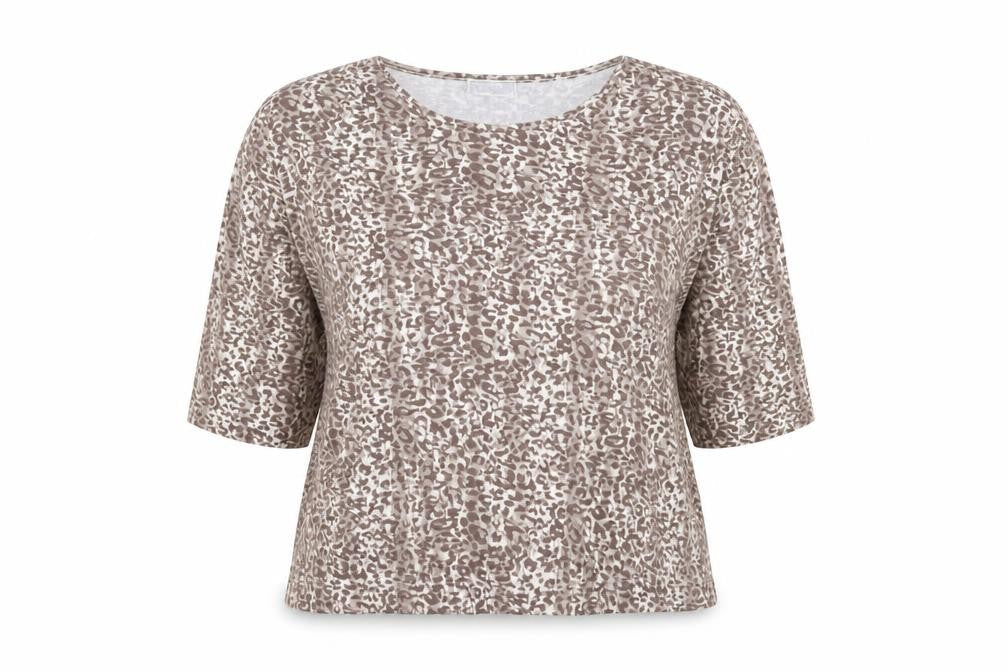 Cotswold Collections Women's Brown 3XL Animal Print Top