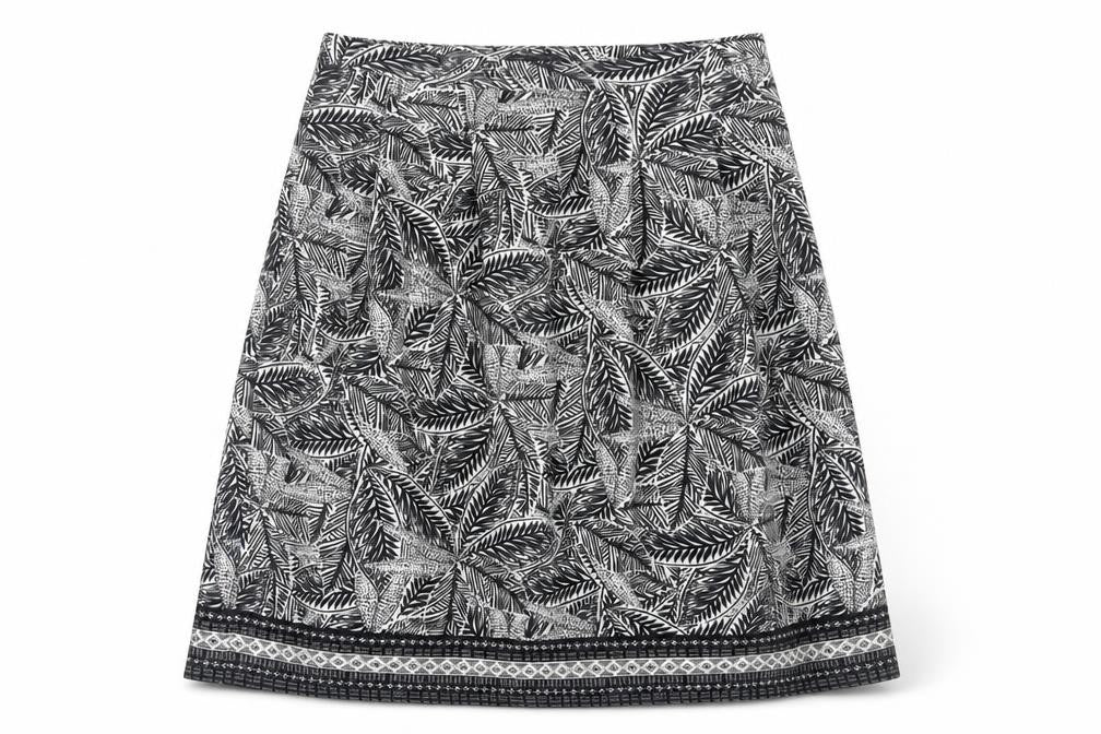 Marks & Spencer Women's Black Midi Geometric Skirt 16