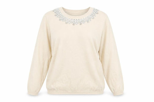 Front view of Cotswold Collections Beige 2XL Women's jumper