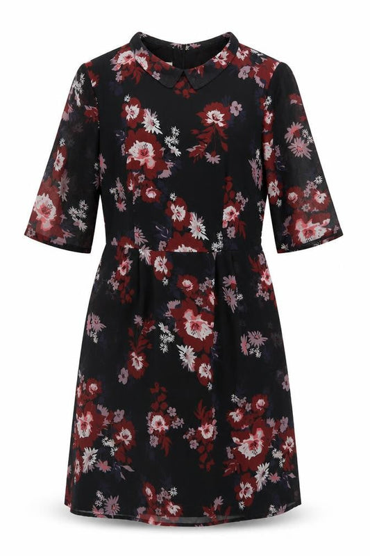 Monsoon Women's Floral Collared Shift Dress Size 16