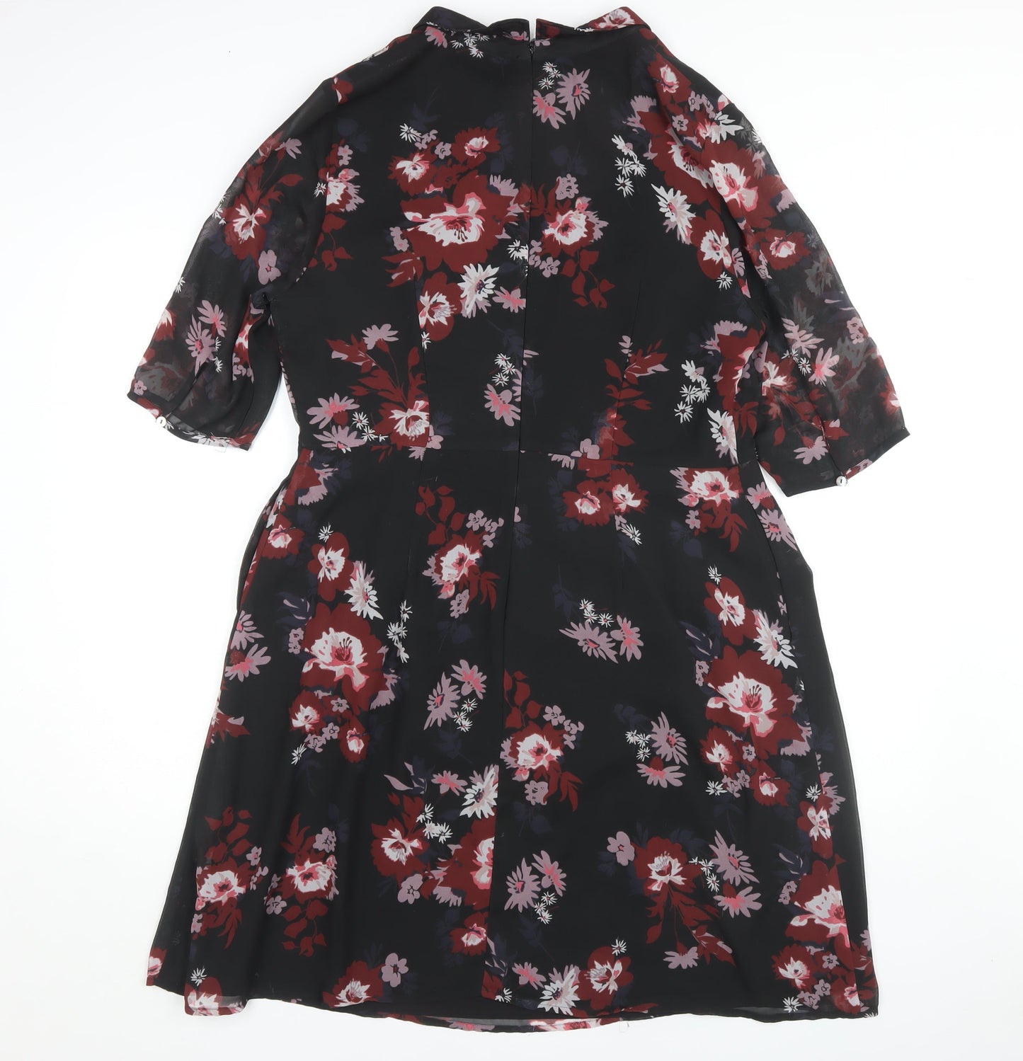 Monsoon Women's Floral Collared Shift Dress Size 16