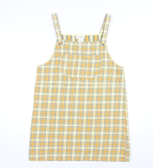 Monki Women's Multicolour Plaid Pinafore Dress M