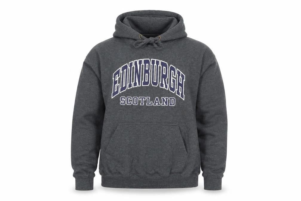 Grey Edinburgh Scotland Hoodie Men XS Pullover